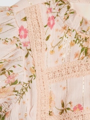 River Island Pink Floral Chiffon Charm Dress - Image 3 of 3