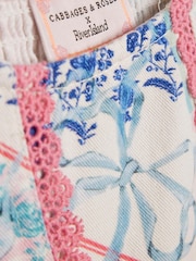 River Island Pink Cabbages & Roses Tiered Dress - Image 3 of 4