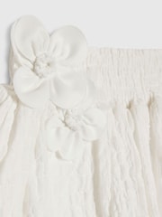 River Island White Frill Sleeve T-Shirt & Skirt Set - Image 2 of 5