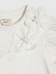 River Island White Frill Sleeve T-Shirt & Skirt Set - Image 4 of 5