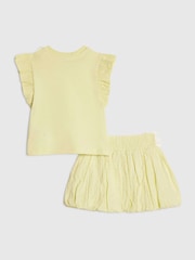 River Island Green Frill Sleeve T-Shirt & Skirt Set - Image 2 of 5