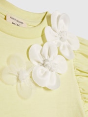 River Island Green Frill Sleeve T-Shirt & Skirt Set - Image 4 of 5