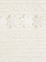 River Island White Knitted Floral Cardigan & Skirt Set - Image 5 of 5