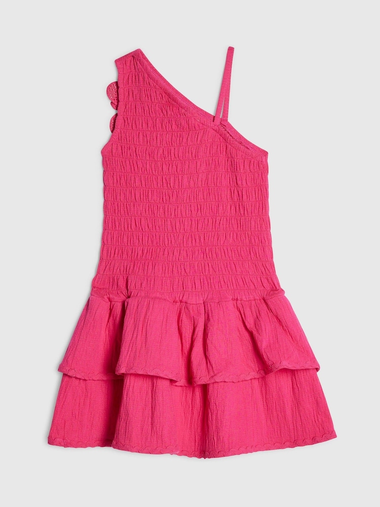 Rosa - Vestido asimétrico de flores de ganchillo de River Island - Imagen 2 de 4