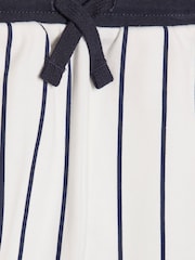 River Island White Oversized Baseball Stripe T-Shirt & Shorts Set - Image 5 of 5