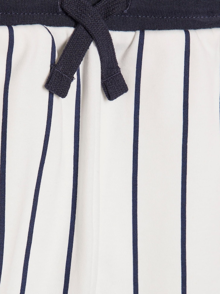 River Island White Oversized Baseball Stripe T-Shirt & Shorts Set - Image 5 of 5 River Island White Oversized Baseball Stripe T-Shirt & Shorts Set - Image 5 of 5