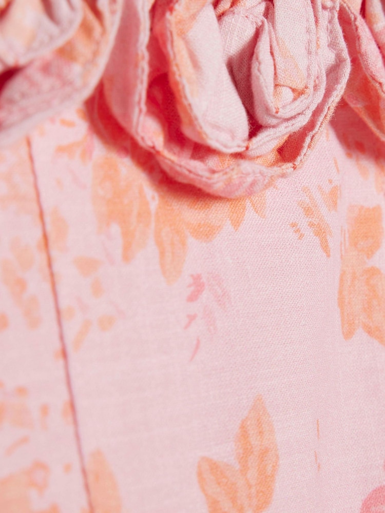River Island Pink Corsage Floral Dress - Image 4 of 4 River Island Pink Corsage Floral Dress - Image 4 of 4