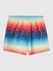 River Island Orange Ombre Monogram Swim Shorts - Image 2 of 4