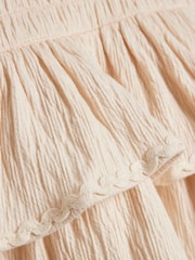 River Island Cream Asymmetric Crochet Flower Dress - Image 3 of 4