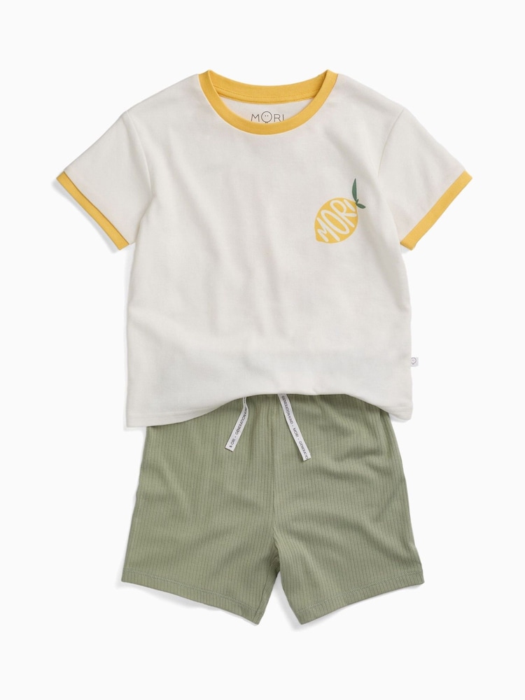 MORI Squeeze of Sunshine Citrus Oversized Cotton Top & Shorts Set - תמונה 1 מתוך 4 MORI Squeeze of Sunshine Citrus Oversized Cotton Top & Shorts Set - תמונה 1 מתוך 4