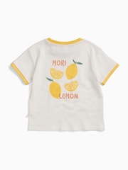 MORI Squeeze of Sunshine Citrus Oversized Cotton Top & Shorts Set - תמונה 2 מתוך 4