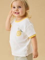 MORI Squeeze of Sunshine Citrus Oversized Cotton Top & Shorts Set - תמונה 3 מתוך 4