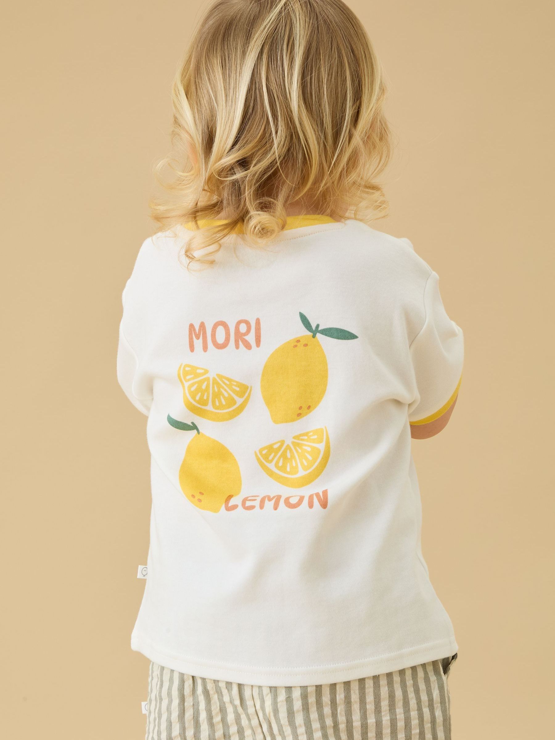 Buy MORI White Squeeze of Sunshine Citrus Oversized Cotton Top