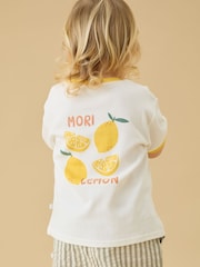 MORI Squeeze of Sunshine Citrus Oversized Cotton Top & Shorts Set - תמונה 4 מתוך 4