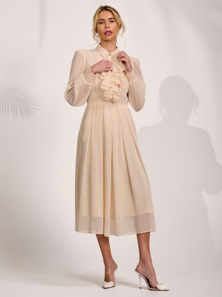 white chiffon shirt dress Chiffon Shirt Dress White Amanda Maria