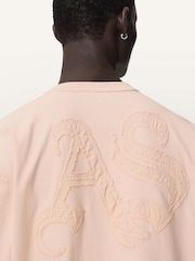AllSaints Pink Insignia Short Sleeve Crew Neck T-Shirt - Image 4 of 7