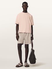 AllSaints Pink Insignia Short Sleeve Crew Neck T-Shirt - Image 6 of 7