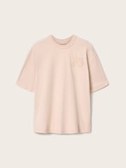 AllSaints Pink Insignia Short Sleeve Crew Neck T-Shirt - Image 7 of 7