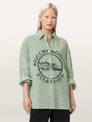 AllSaints Green Adrianne Shirt - Image 1 of 6