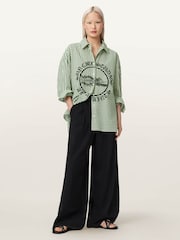 AllSaints Green Adrianne Shirt - Image 2 of 6