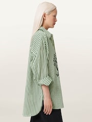 AllSaints Green Adrianne Shirt - Image 4 of 6