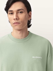 AllSaints Green Underground Short Sleeve Crew Neck T-Shirt - Image 4 of 6