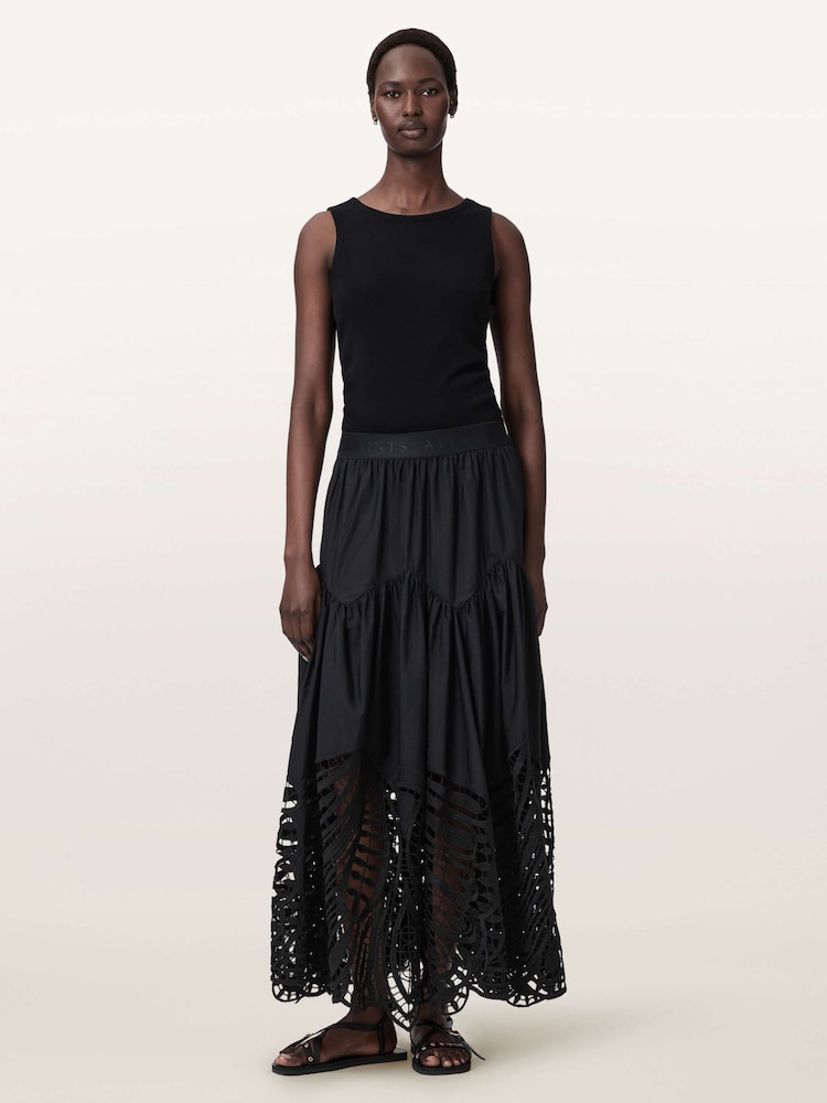 AllSaints Black Femi Skirt - Image 2 of 7