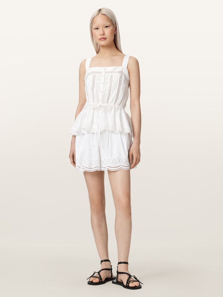 AllSaints White Marie Shorts - Image 2 of 7