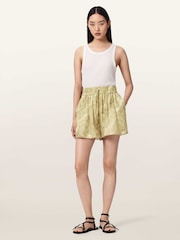 AllSaints Green Isla Shorts - Image 6 of 7