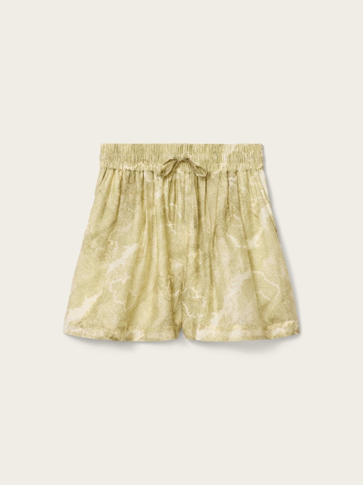 AllSaints Green Isla Shorts - Image 7 of 7