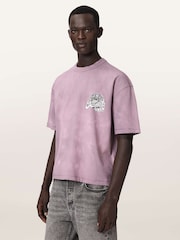 AllSaints Pink Avalon Short Sleeve Crew Neck T-Shirt - Image 1 of 7