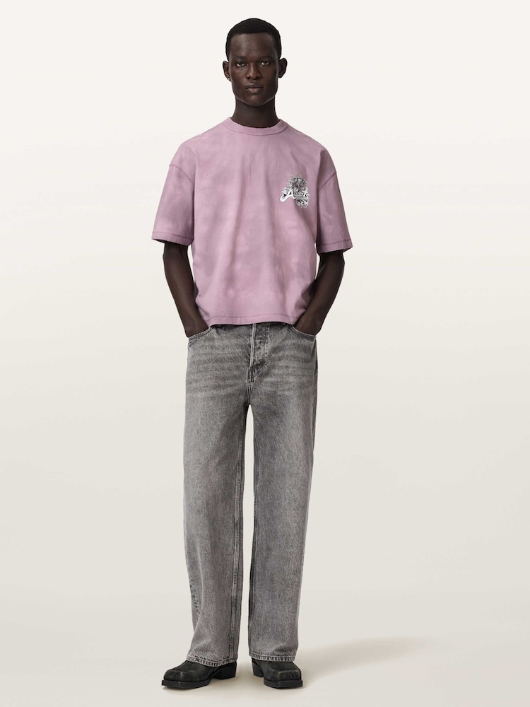 AllSaints Pink Avalon Short Sleeve Crew Neck T-Shirt - Image 2 of 7