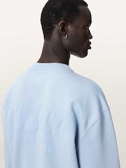 AllSaints Blue Odyssey Crew Neck Sweat Top - Image 3 of 7