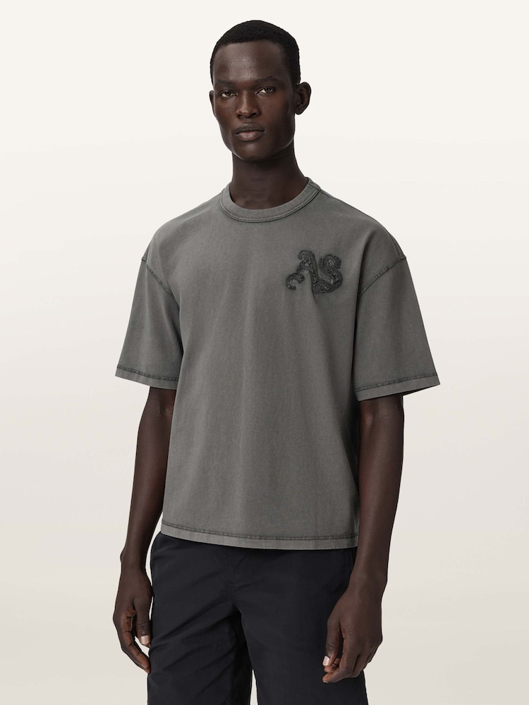 AllSaints Insignia Short Sleeve Crew Neck T-Shirt - Imagen 1 de 7