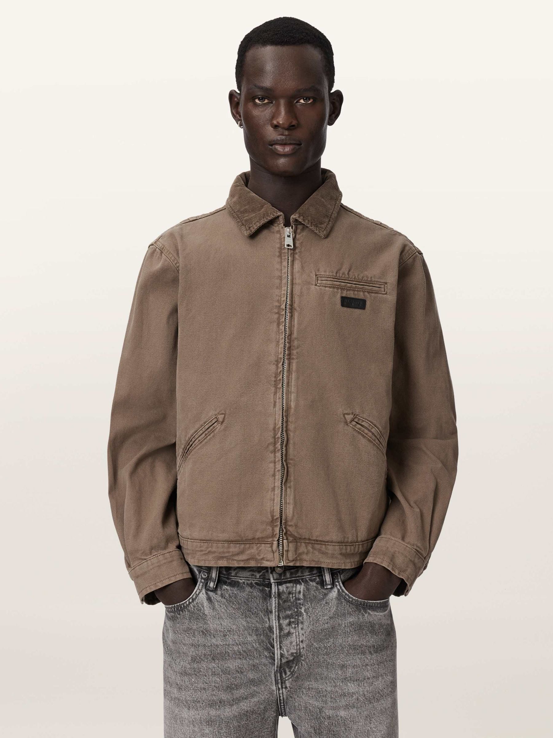 Buy AllSaints Brown Korey Canvas Jacket from Next USA