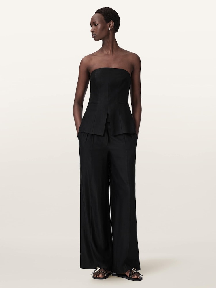AllSaints Black Charley Trousers - Image 2 of 8