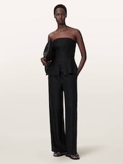 AllSaints Black Charley Trousers - Image 4 of 8