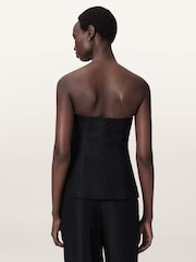 AllSaints Black Charley Bodice Corset Top - Image 5 of 7