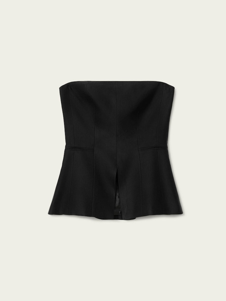 AllSaints Black Charley Bodice Corset Top - Image 7 of 7