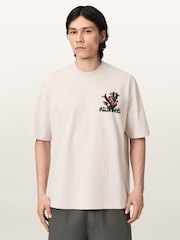 AllSaints White Cacti Short Sleeve Crew Neck T-Shirt - Image 1 of 7