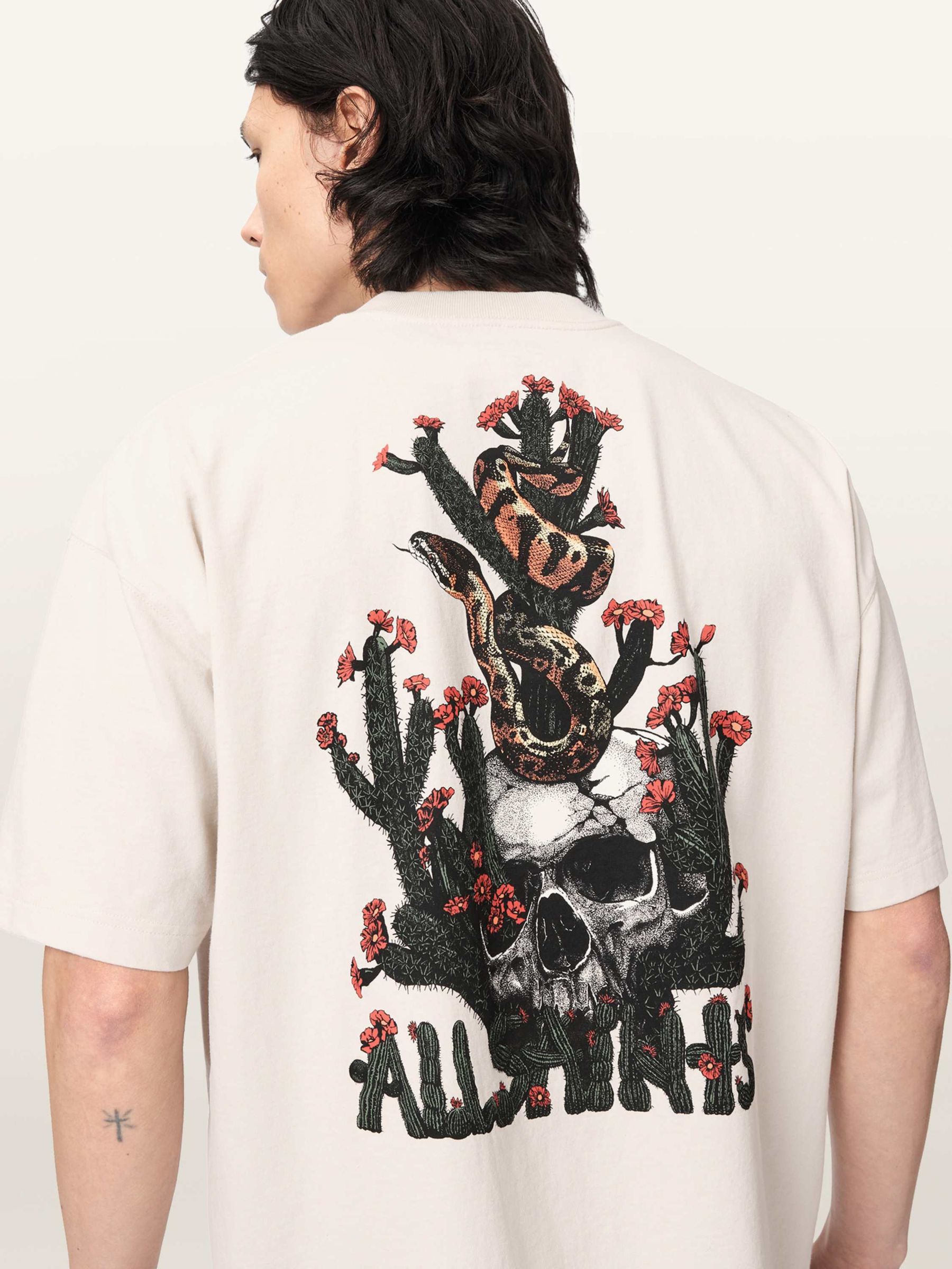 Buy AllSaints White Cacti Short Sleeve Crew Neck T-Shirt from Next USA