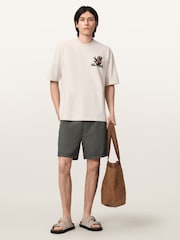 AllSaints White Cacti Short Sleeve Crew Neck T-Shirt - Image 6 of 7