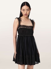 AllSaints Black Angela Dress - Image 1 of 6