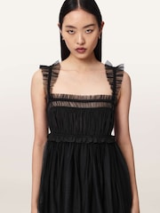 AllSaints Black Angela Dress - Image 3 of 6
