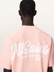 AllSaints Pink Odyssey Short Sleeve Crew Neck T-Shirt - Image 3 of 7