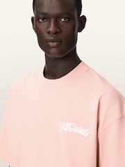 AllSaints Pink Odyssey Short Sleeve Crew Neck T-Shirt - Image 4 of 7