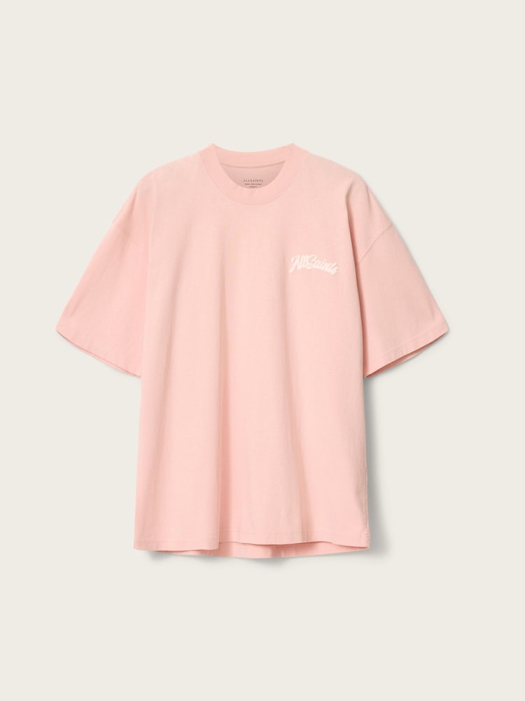 AllSaints Pink Odyssey Short Sleeve Crew Neck T-Shirt - Image 7 of 7