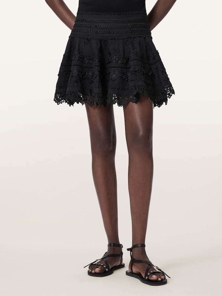 AllSaints Black Lillith Skirt - Image 1 of 7
