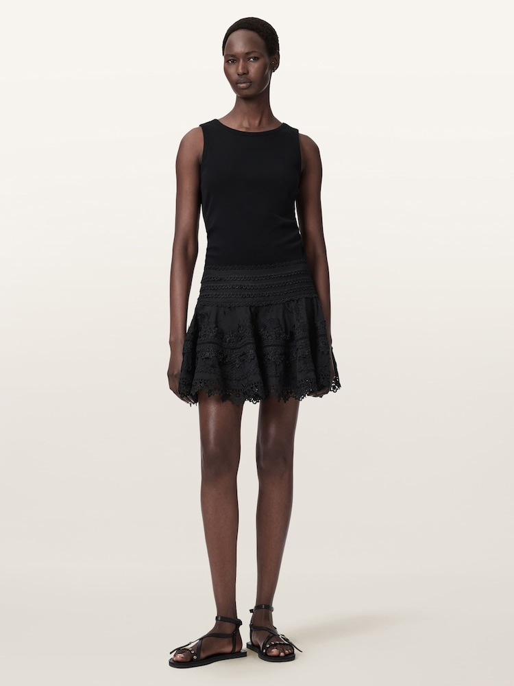 AllSaints Black Lillith Skirt - Image 2 of 7