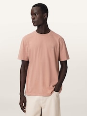 AllSaints Pink Saka Short Sleeve Crew Neck T-Shirt - Image 1 of 7